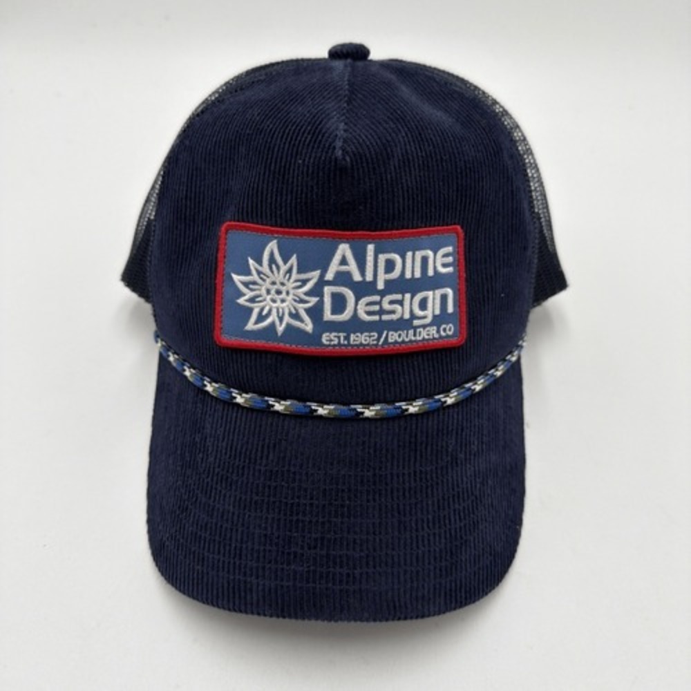 Alpine Design Men's Cord Cap Trucker Hat  Vintage Blue NWT